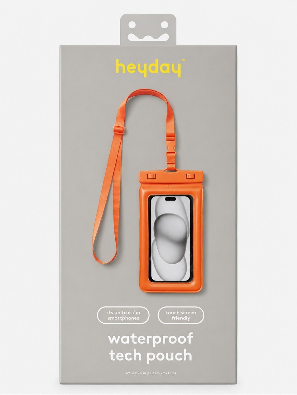 Heyday Waterproof Phone Pouch Case with Adjustable Lanyard Strap –Touchscreen